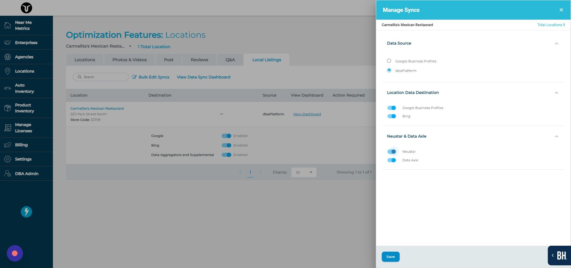 Screenshot of: Click "Save"