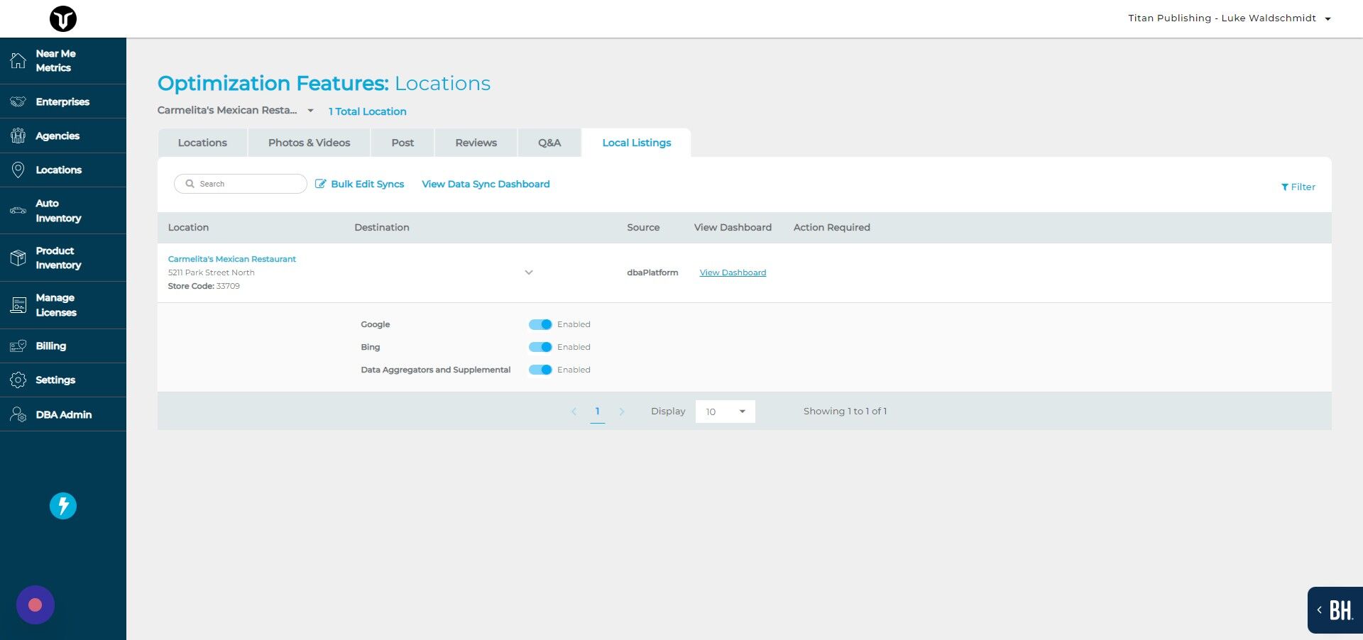 Screenshot of: Click here.