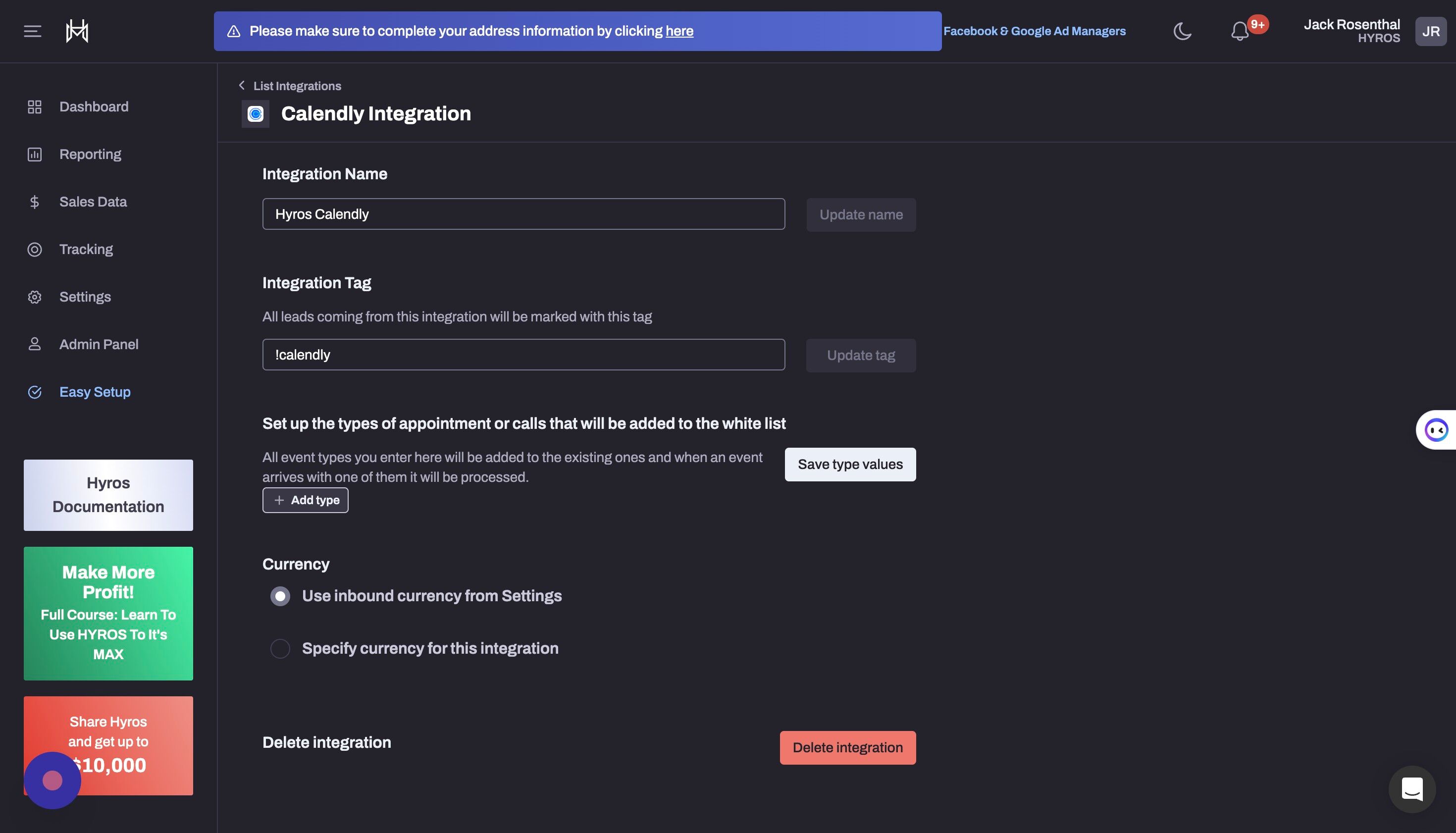 Acuity Call Booking and Sales Integration Hyros Documentation