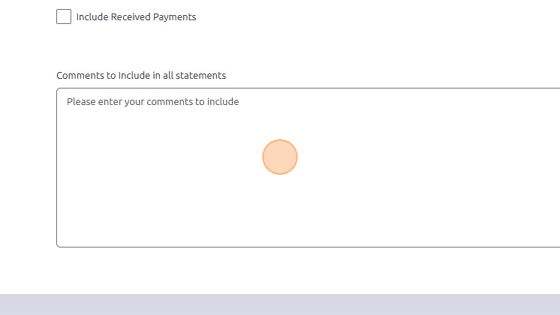 Screenshot of: Enter comment to include in statement. 