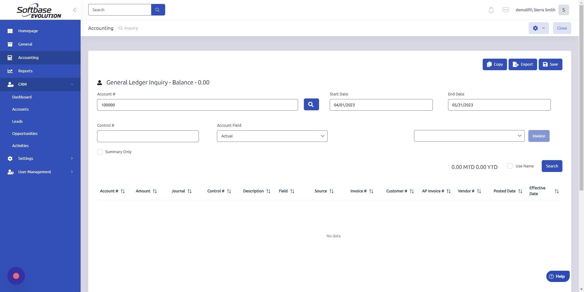 Screenshot of: Click "Search" to view associated transactions.