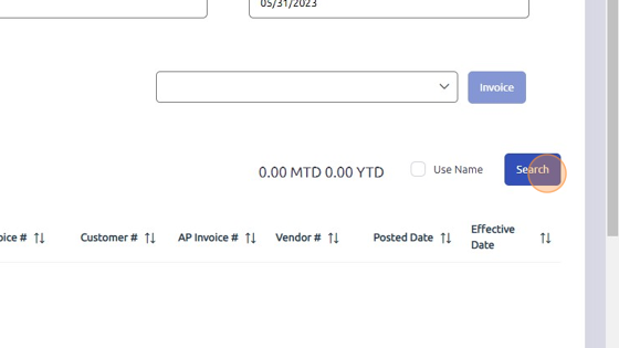 Screenshot of: Click "Search" to view associated transactions.
