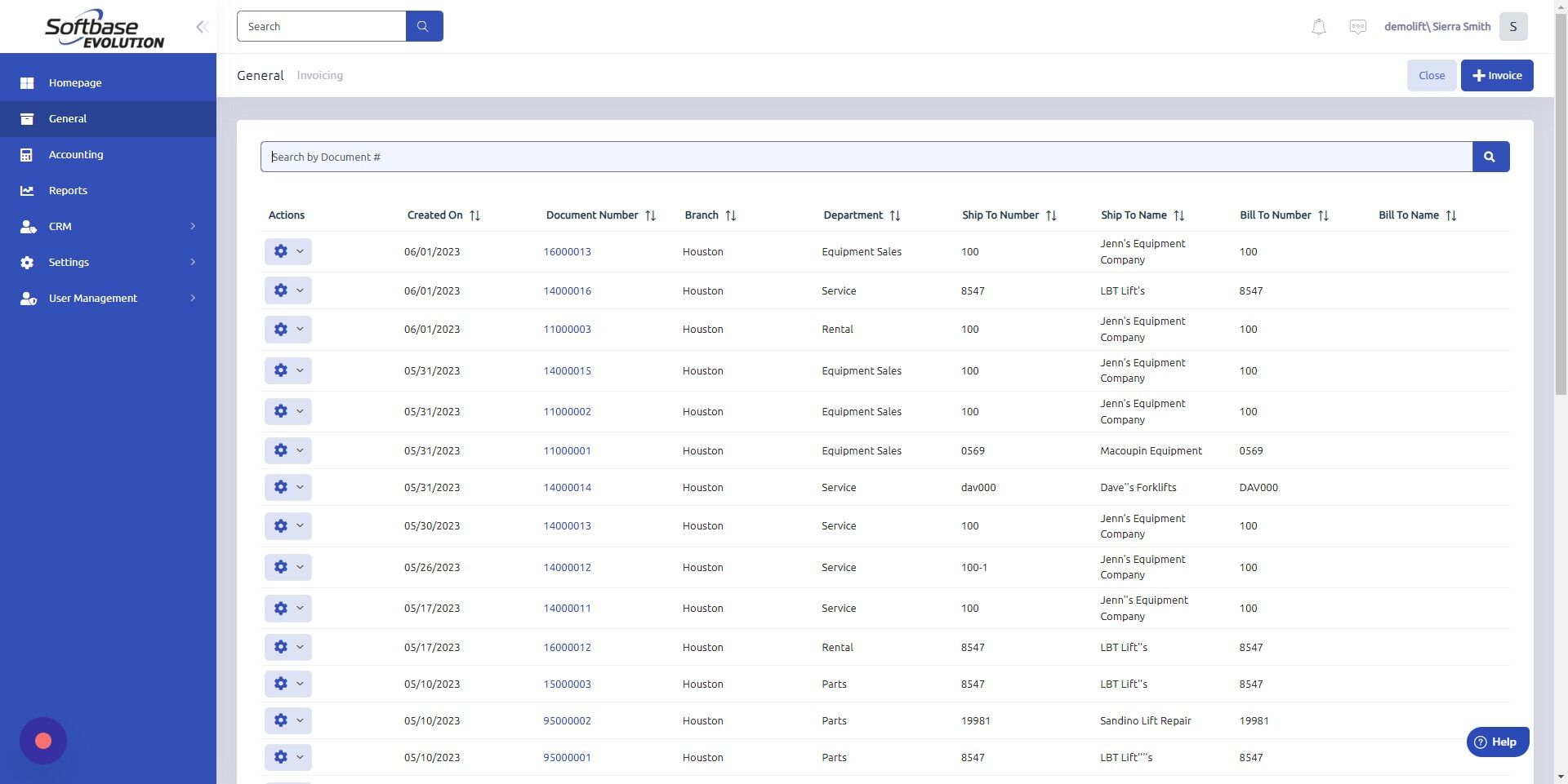 Screenshot of: Select existing work order to add equipment to be serviced. 