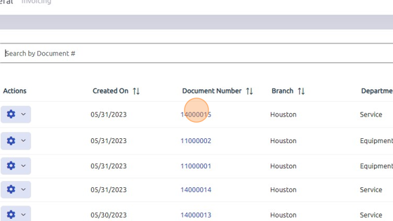 Screenshot of: Select existing Work Order to add Labor to.