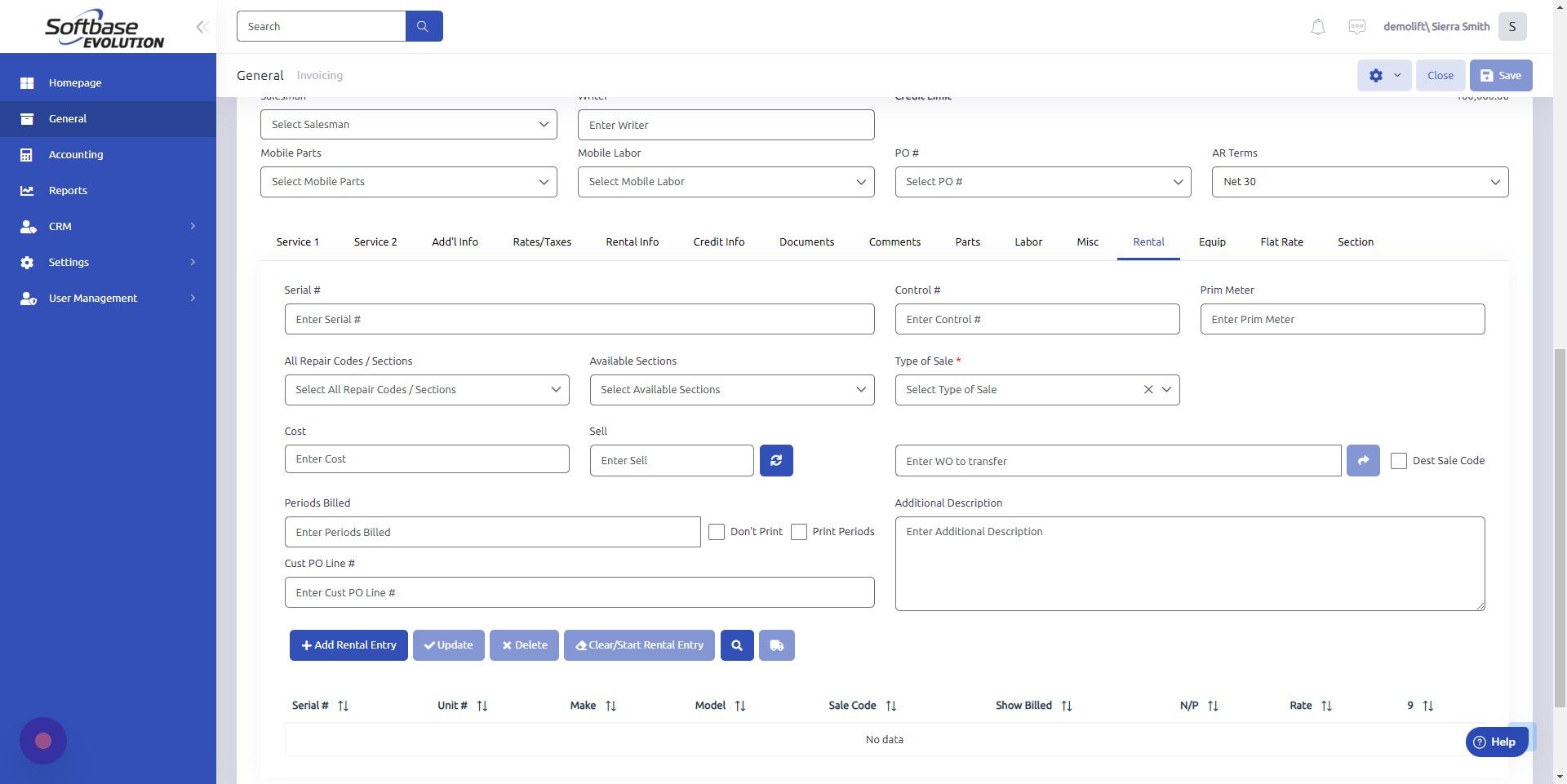 Screenshot of: Click here to search Rental Availability.