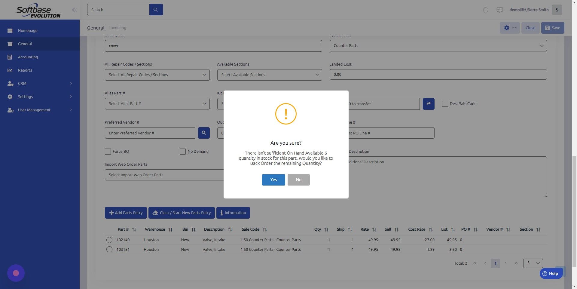 Screenshot of: Click "Yes"