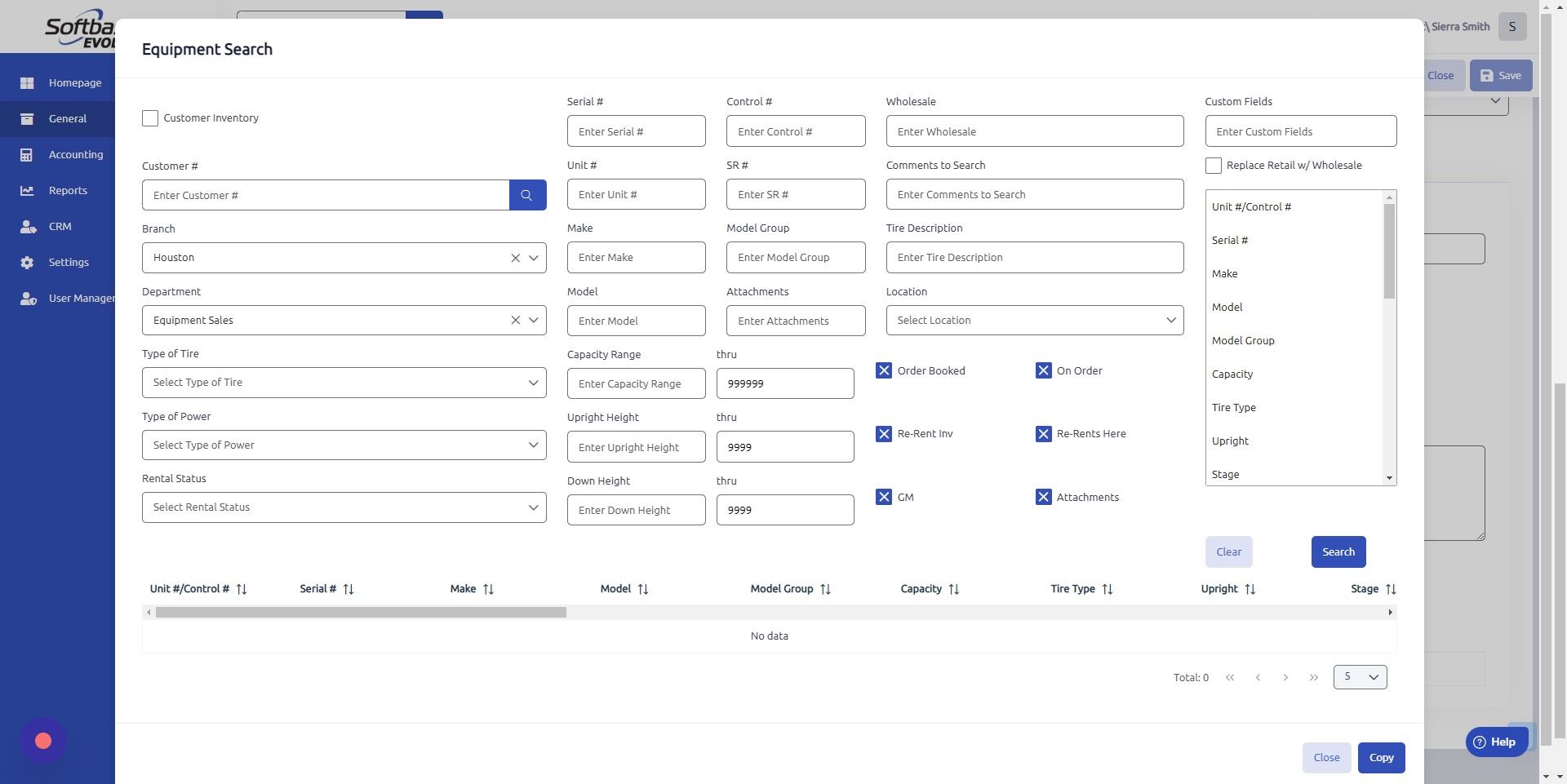 Screenshot of: Click "Search"