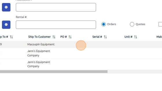 Screenshot of: Double-click on work order to update from previous work order.