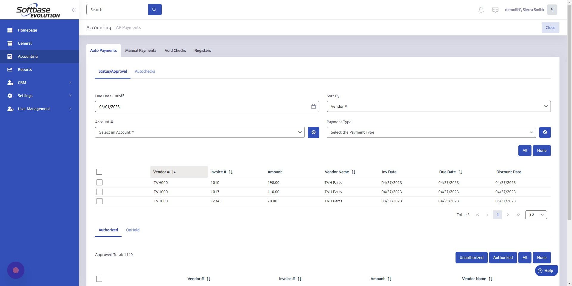 Screenshot of: Click "Autochecks"