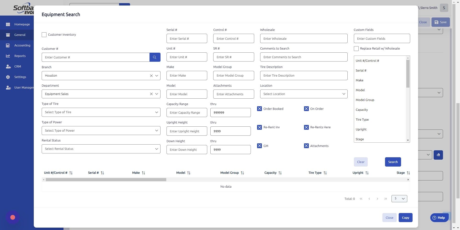 Screenshot of: Click "Search"