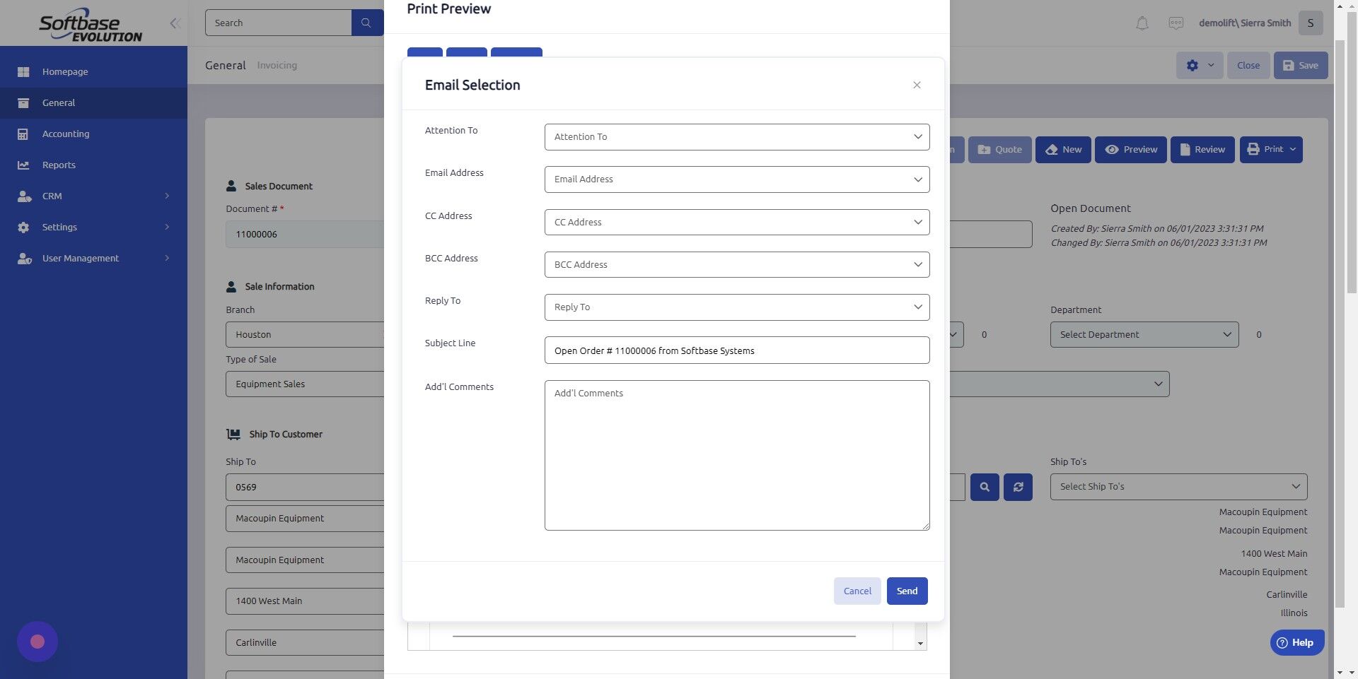 Screenshot of: Fill out following criteria.