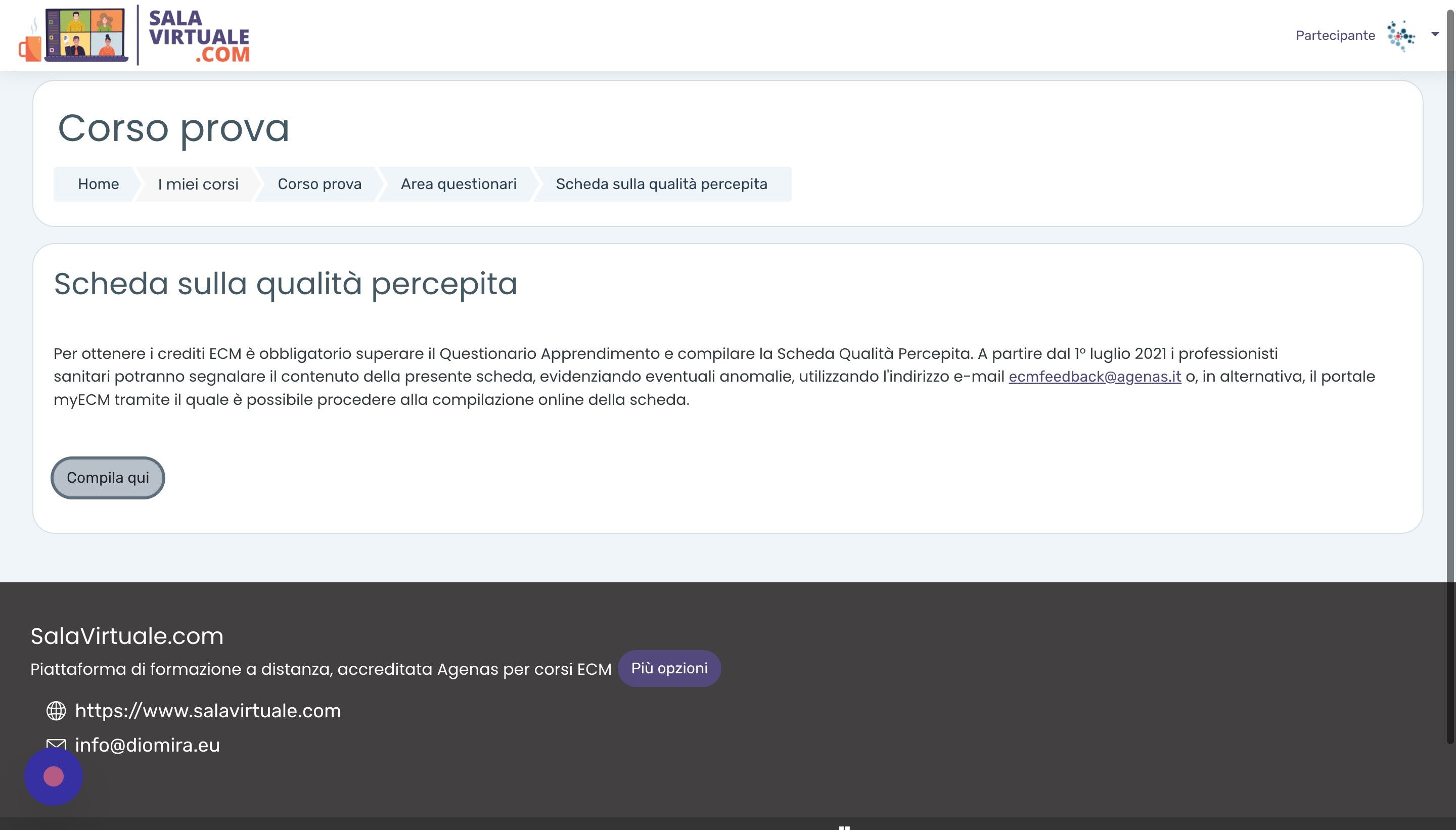 Screenshot of: Cliccare 