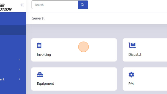 Screenshot of: Open Invoicing from General page.