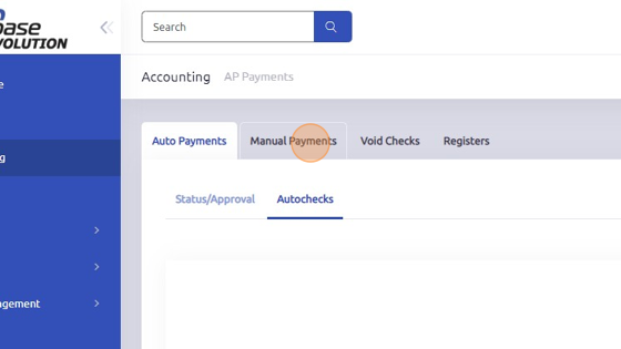 Screenshot of: To complete a Manual Payment, click here.