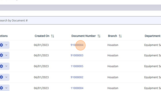 Screenshot of: Open existing Quote or click +Invoice in top right to create a new Quote.