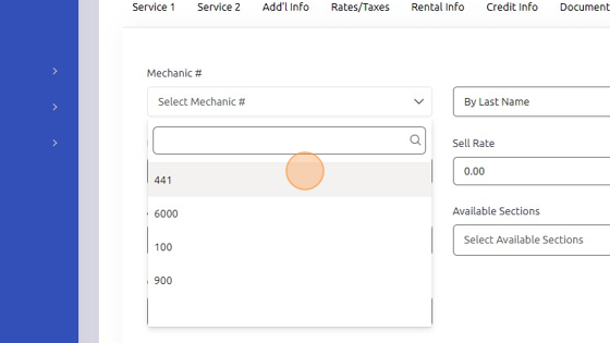 Screenshot of: Select Mechanic #.