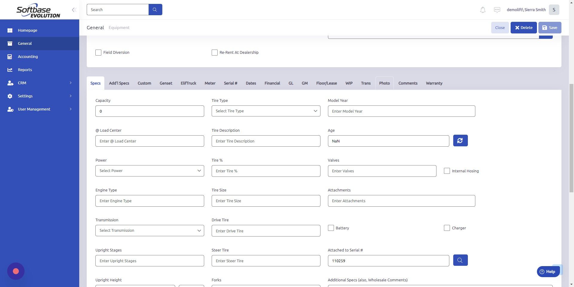 Screenshot of: Open "Photo" tab.
