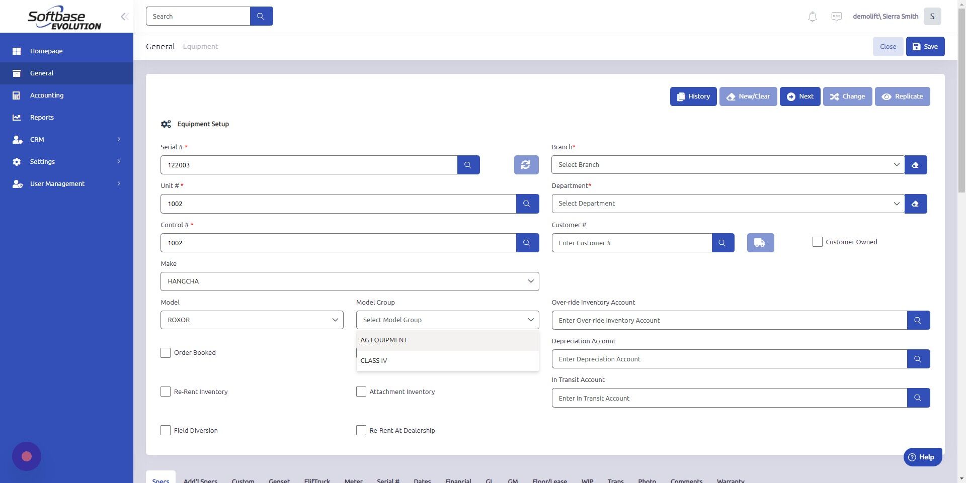 Screenshot of: Select Make, Model, and Model Group from dropdowns.