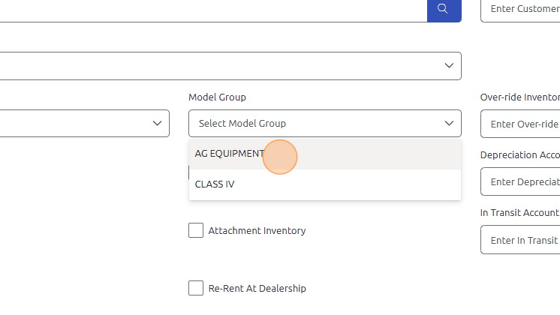 Screenshot of: Select Make, Model, and Model Group from dropdowns.