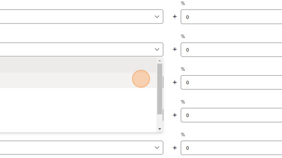 Screenshot of: The dropdowns allow you to reference a different supply price as the base.