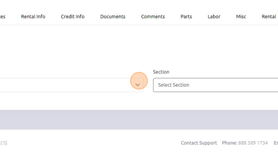 Screenshot of: Create new section by first entering a value in the Section # field.