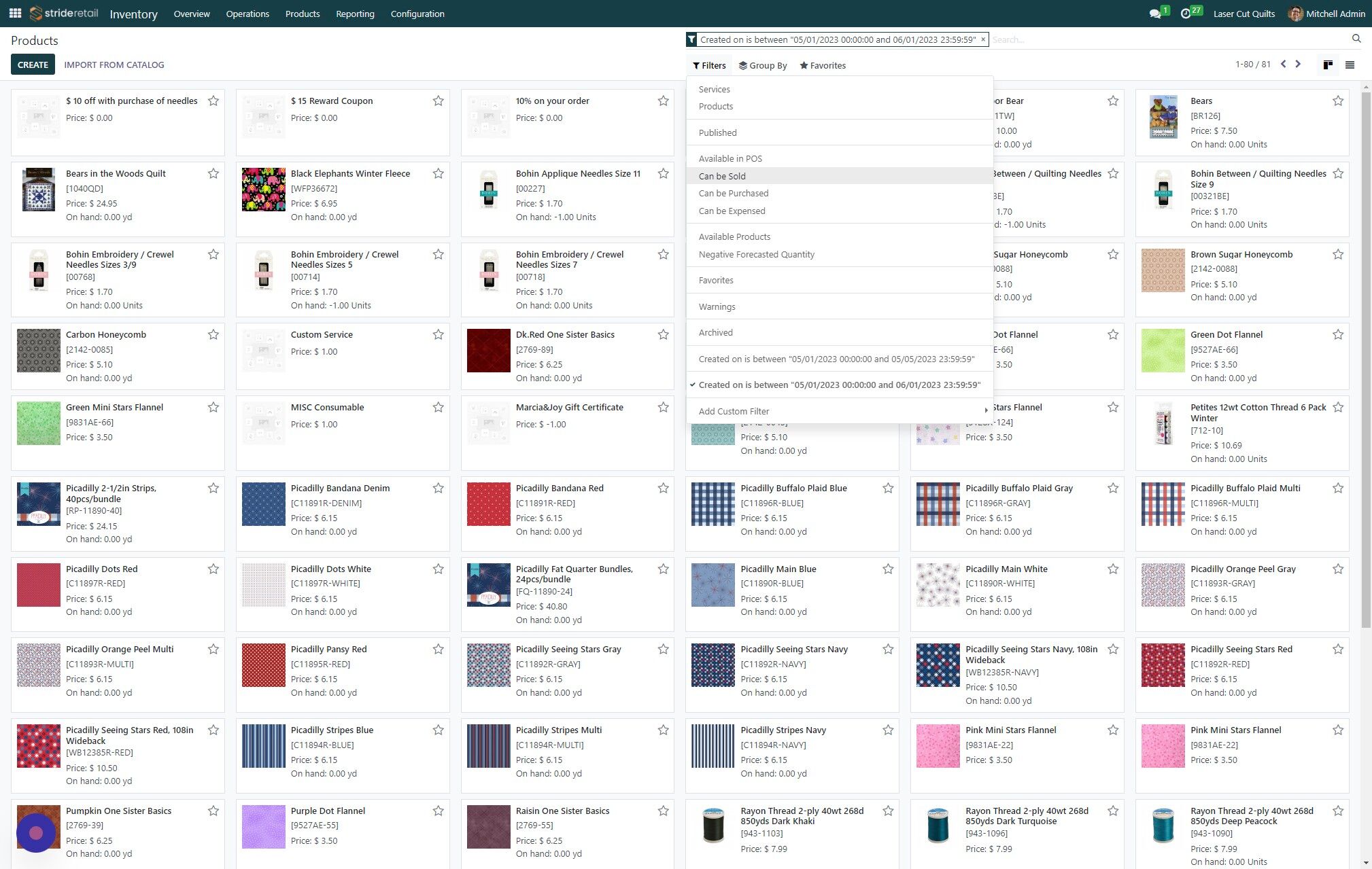 Screenshot of: Apply your filter and see your new view.
