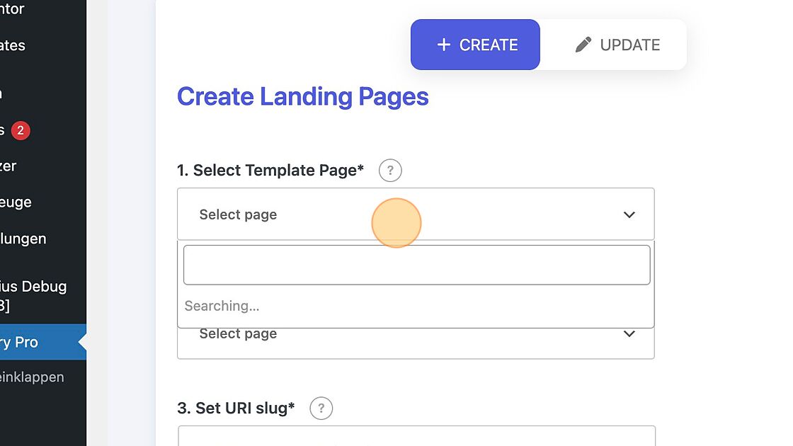 Screenshot of: Create your pages like you used to