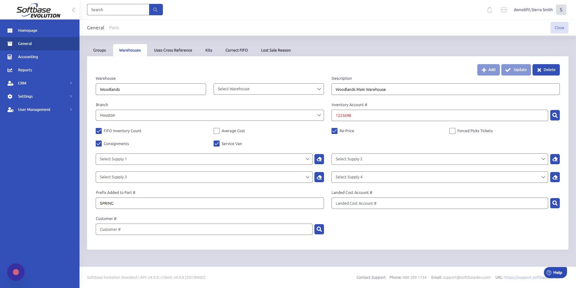 Screenshot of: Enter Inventory Account # manually or use magnifying glass to search.