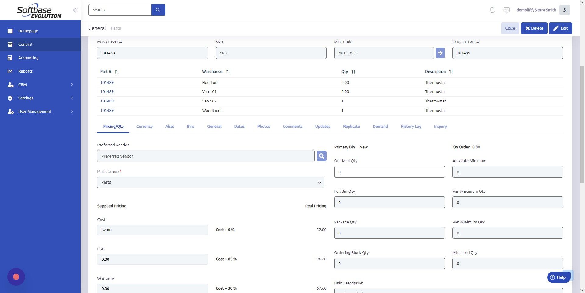 Screenshot of: Scroll down and click on "Inquiry" tab.