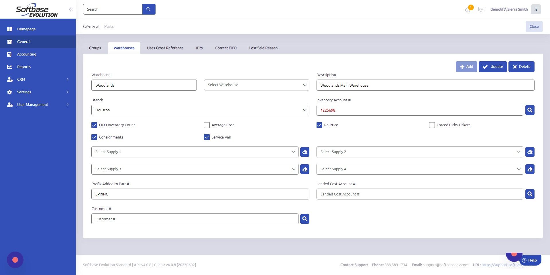 Screenshot of: Click "Update" to save changes.