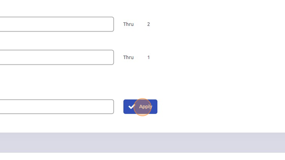 Screenshot of: Click "Apply" to apply entered values.
