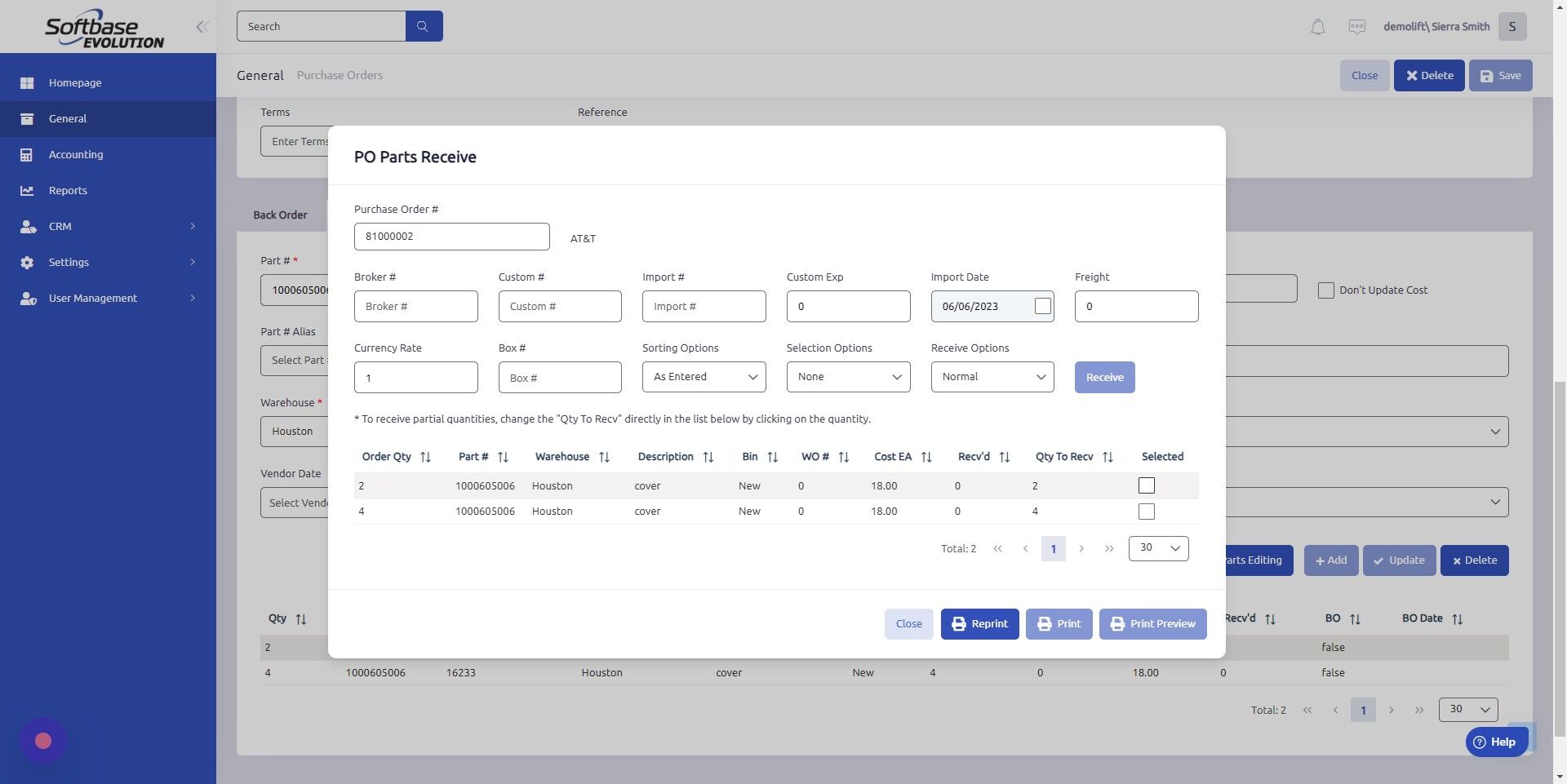 Screenshot of: Check "selected" box.