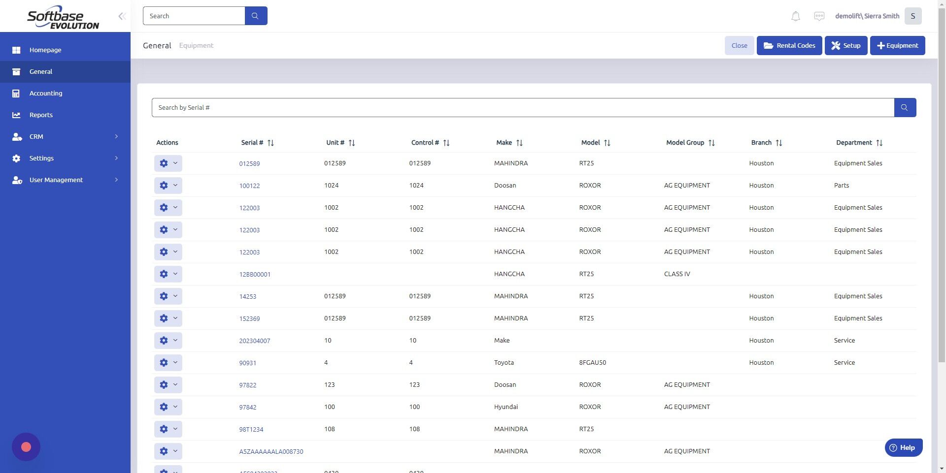 Screenshot of: Click "+Equipment"