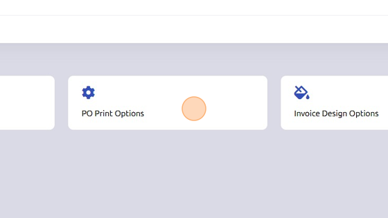 Screenshot of: Click "PO Print Options"