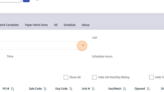 Screenshot of: Scroll down to Not Dispatched tab and sort work orders by preference.