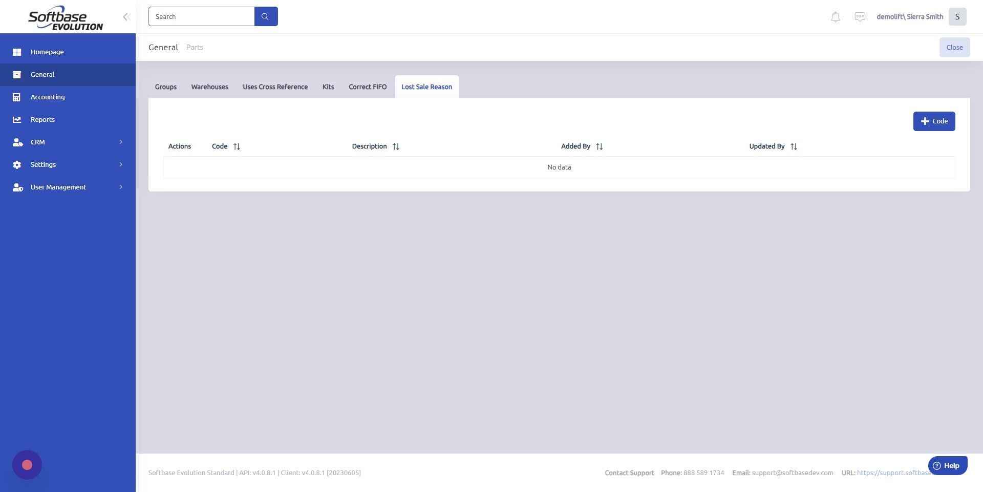 Screenshot of: Click "Code"