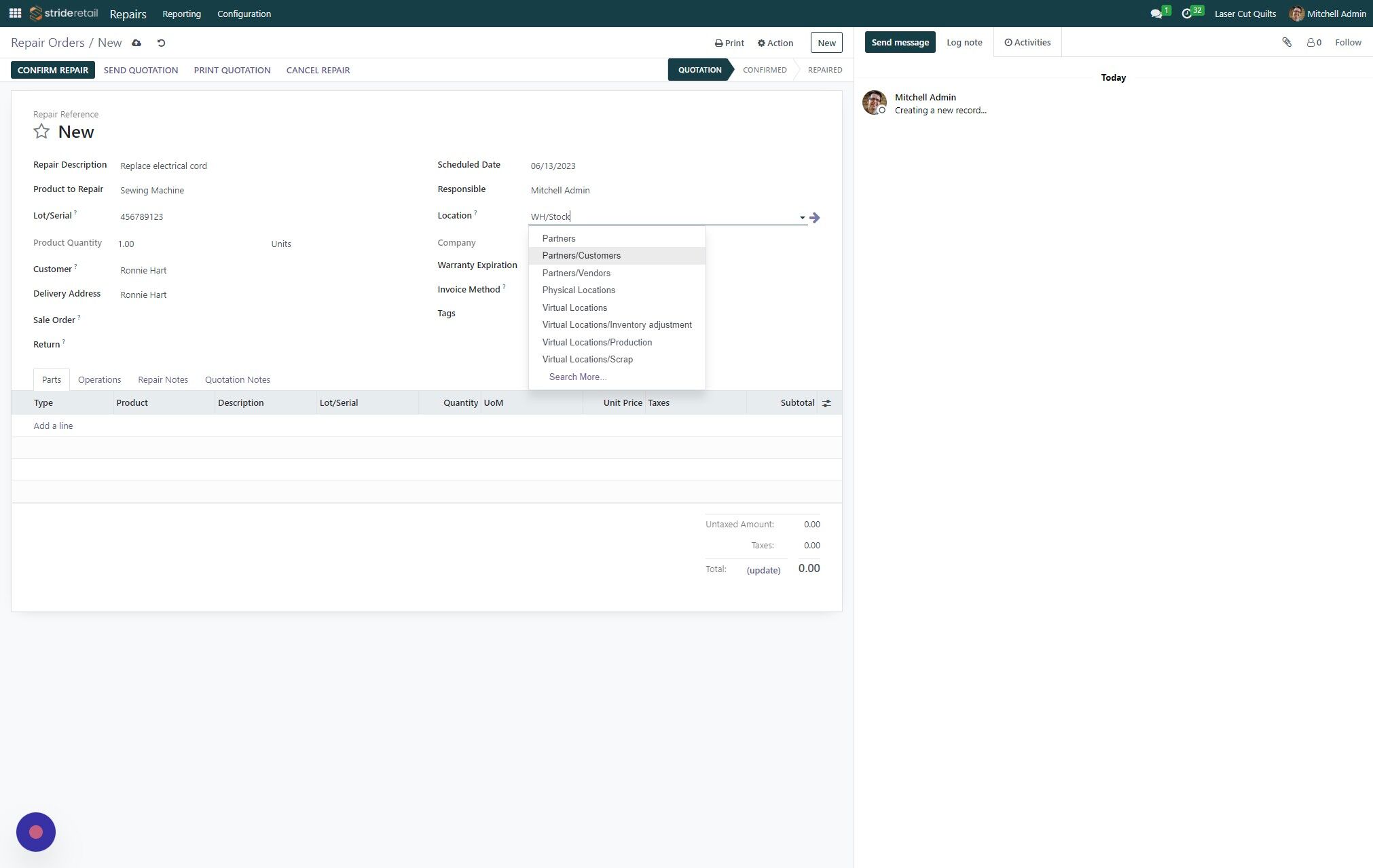 Screenshot of: Click "Partners/Customers"
