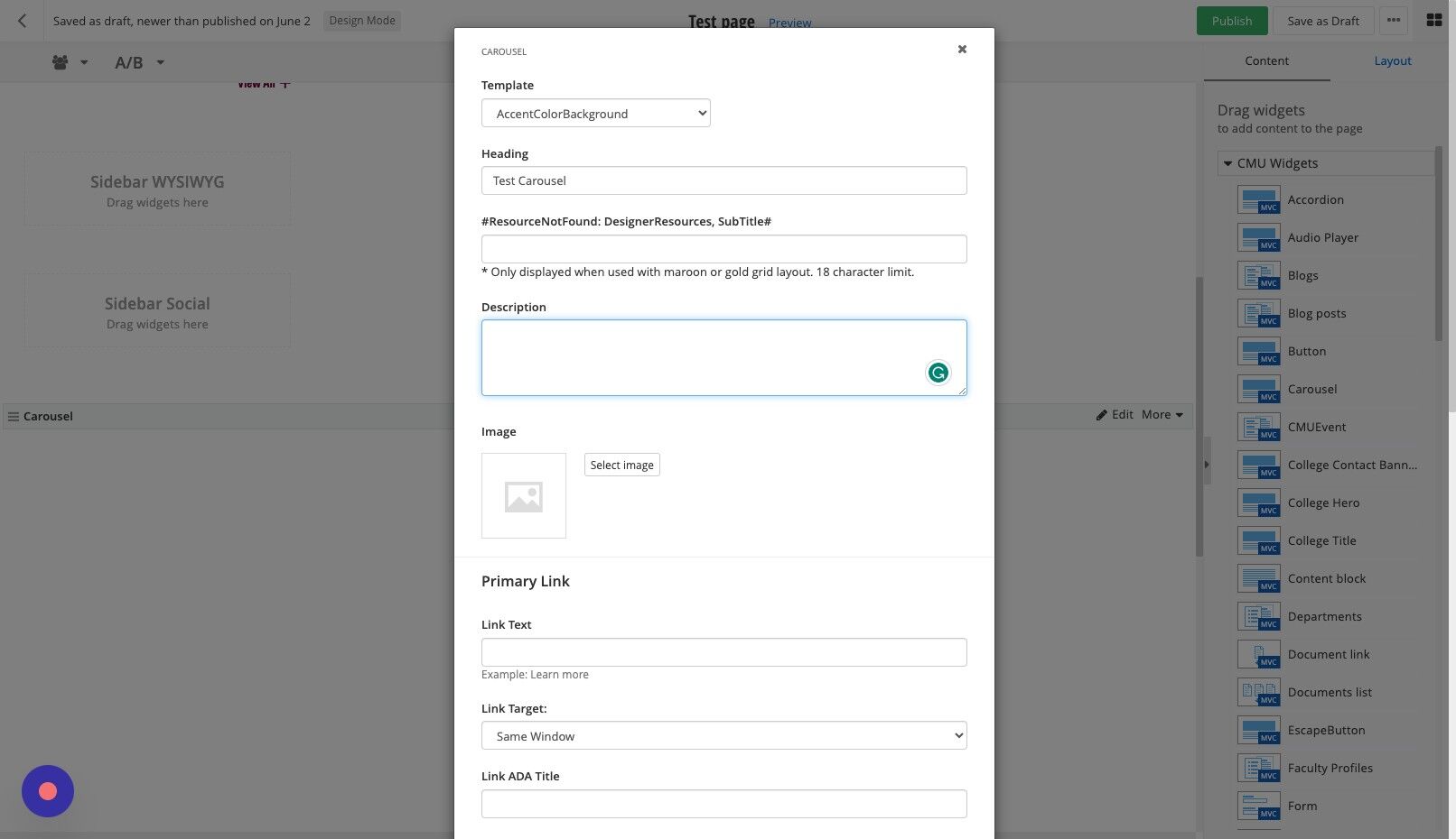 Screenshot of: Subtitle: Enter subtitle text. (Max 18 characters)