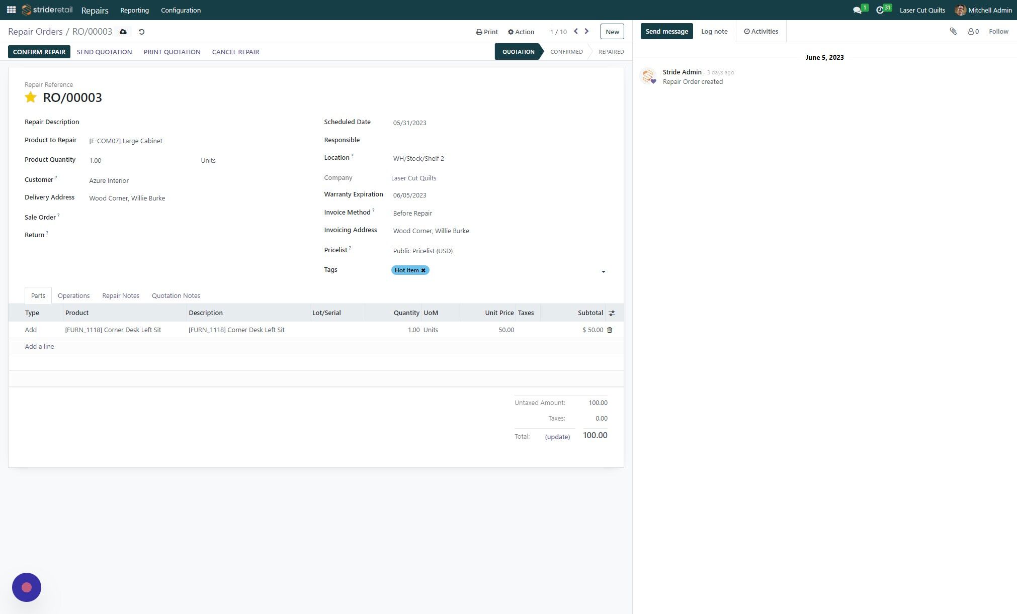 Screenshot of: Click "Save"