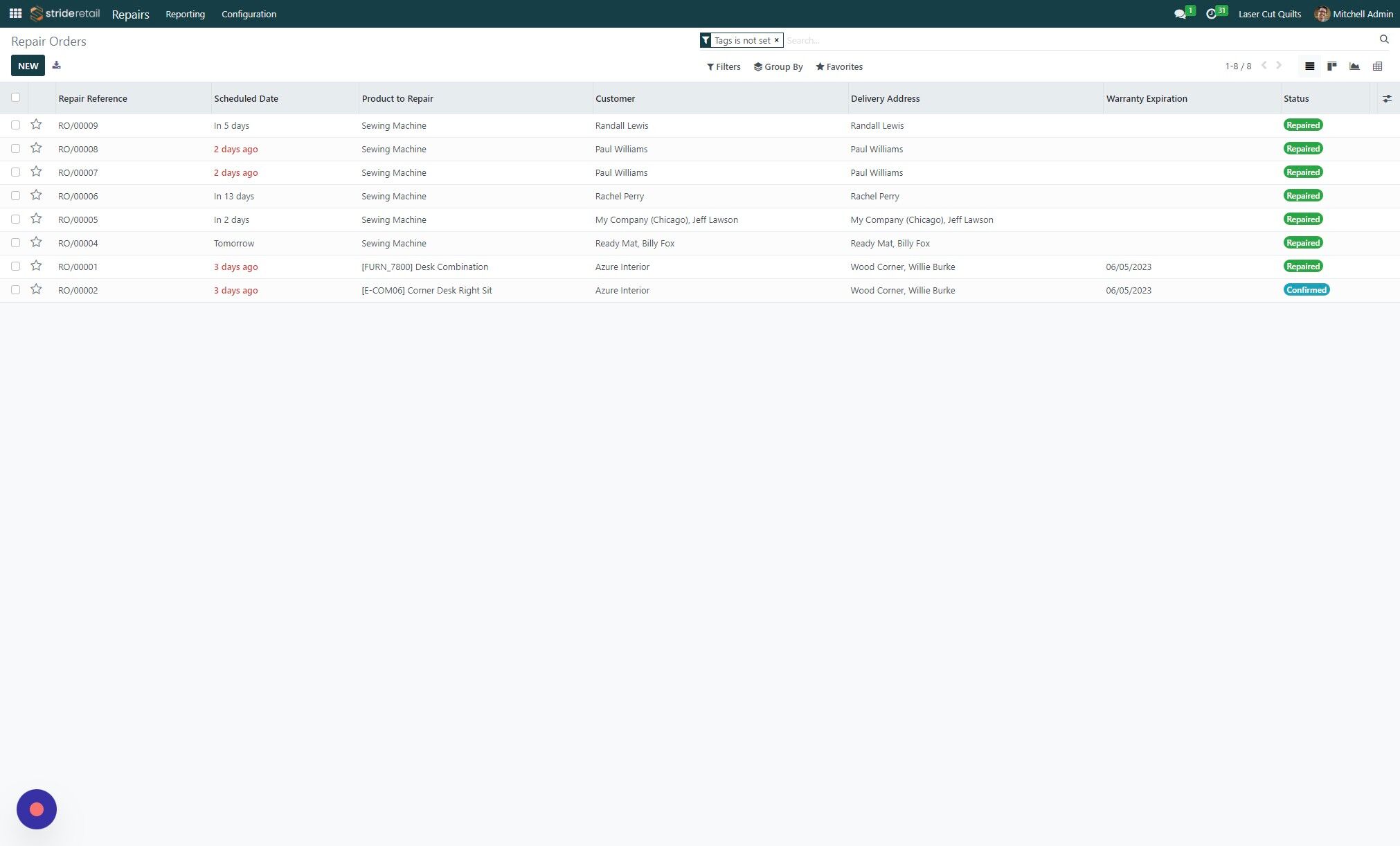 Screenshot of: Click the "x" on the filter to remove the filter.