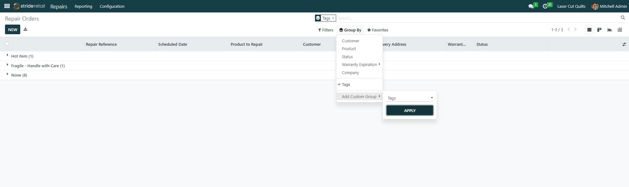 Screenshot of: Click here.