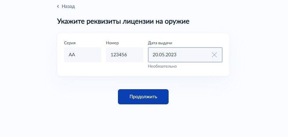Screenshot of: Нажмите кнопку "Продолжить".