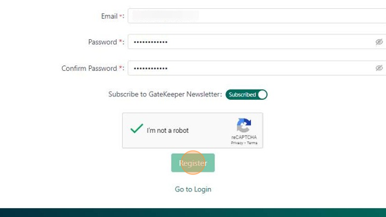 Screenshot of: Click "Register".