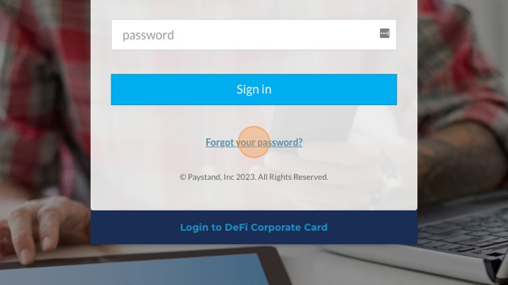 Screenshot of: Click "Forgot your password?"