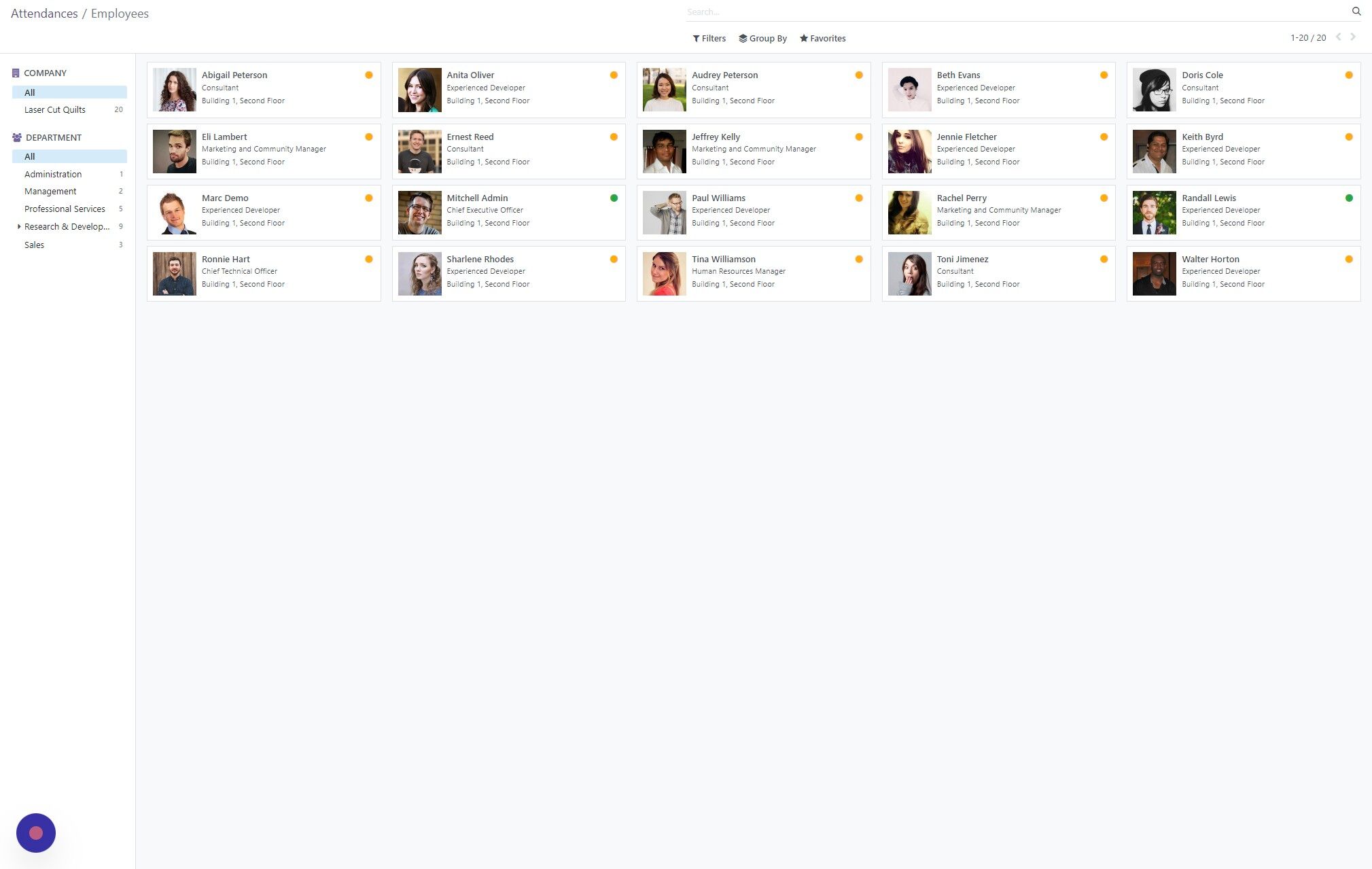 Screenshot of: Click "Attendances" to go back to 