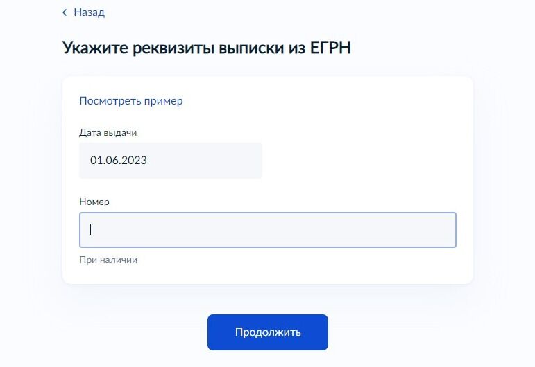 Screenshot of: Введите номер документа (при наличии).