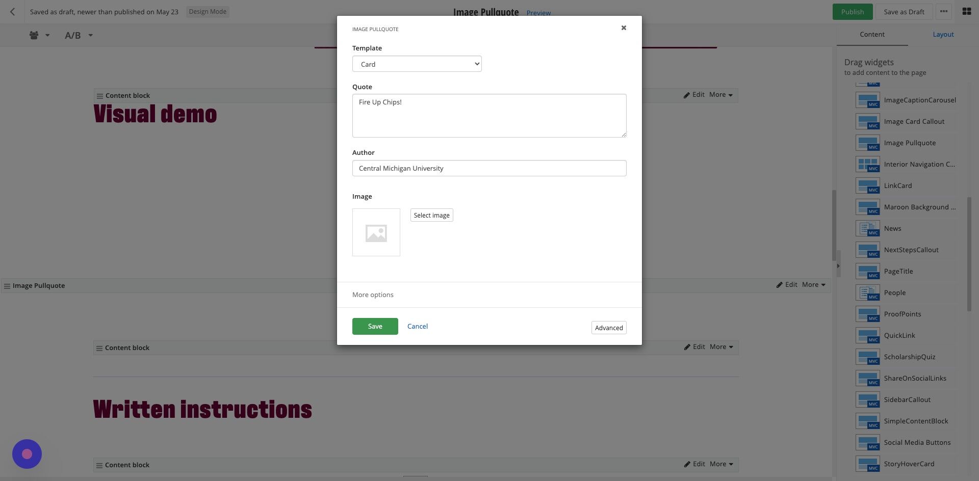 Screenshot of: Click 