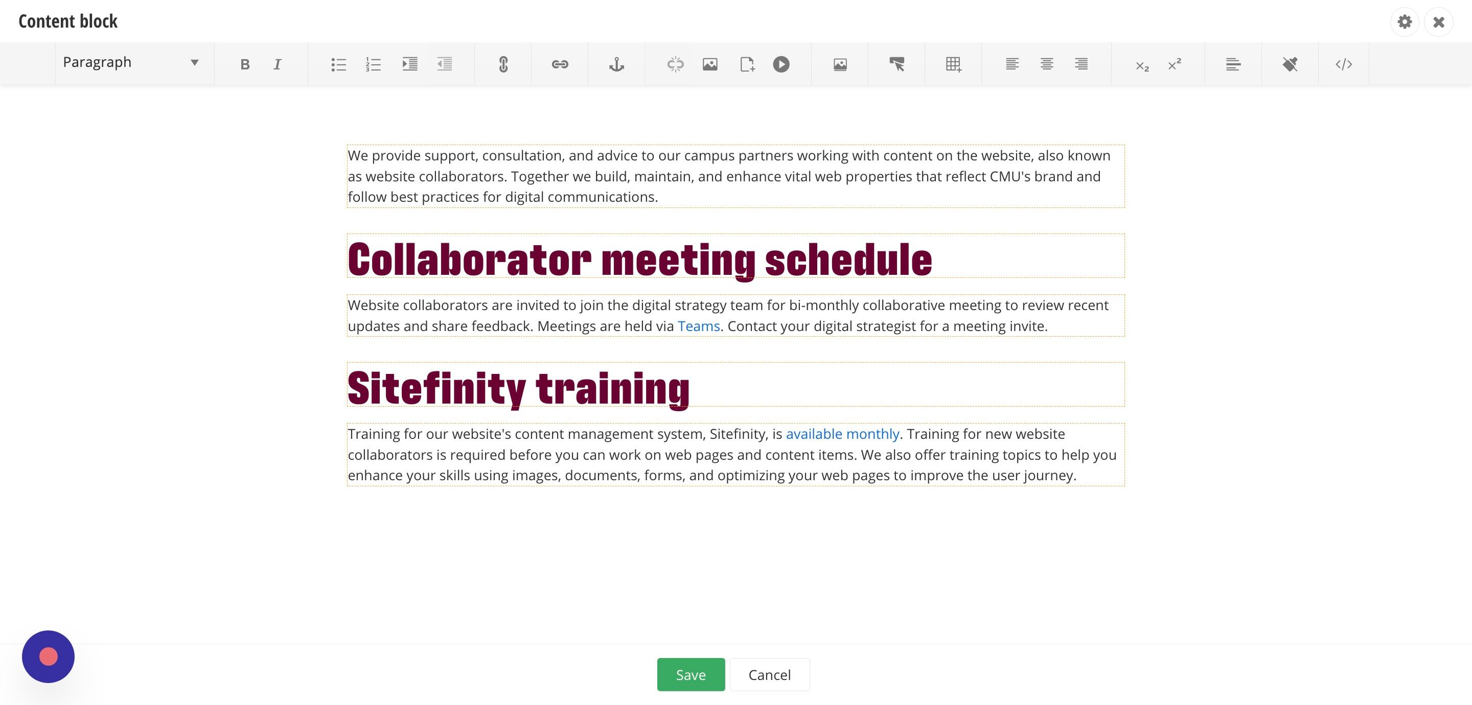 Screenshot of: Start a new line.