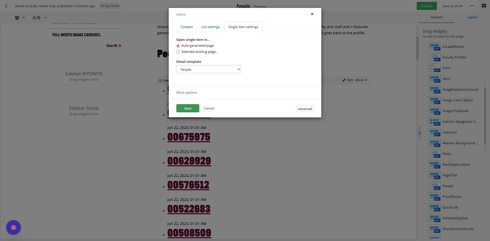 Screenshot of: Click 