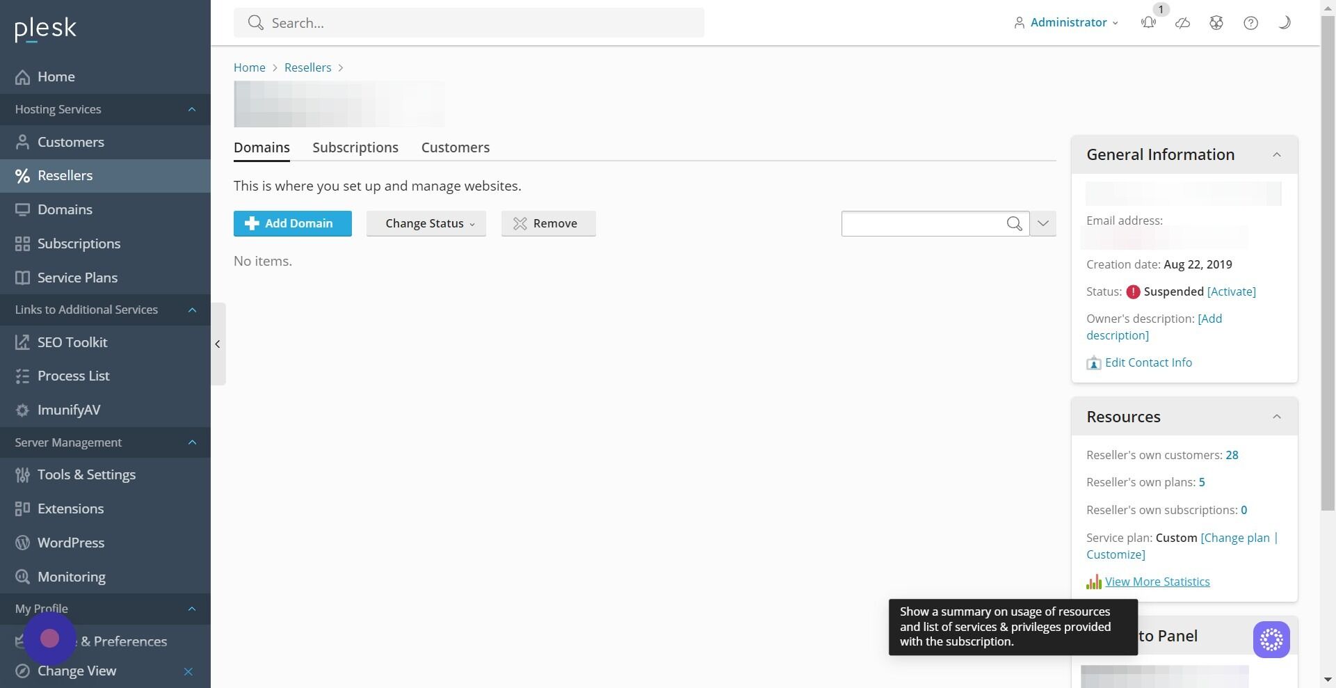 Screenshot of: Middle-click "View More Statistics" to view the oversusages reasons shown in "Red" color on next screen